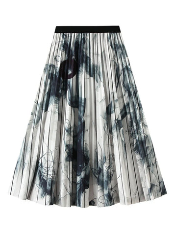 INK PRINTING RETRO NATIONAL STYLE SKIRT