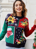 STYLISH CHRISTMAS TREE PULLOVER KNITTED SWEATER