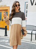 STYLISH CASUAL LOOSE ROUND NECK LONG SWEATER
