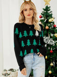 STYLISH JACQUARD LONG-SLEEVED CHRISTMAS SWEATER