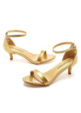 5 CM GOLD STILETTO HEELS SANDALS