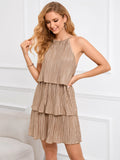FASHION HALTER TIERS LADIES DRESS