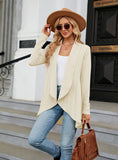 LONG SLEEVE SOLID COLOR LOOSE COAT