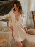 SEXY LOTUS LEAF ICE SILK SHIRT LOOSE NIGHTDRESS