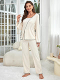 CLASSY SPLIT LONG-SLEEVED PAJAMAS SUIT