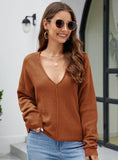 STYLISH LOOSE-FITTING BAT SLEEVE SWEATER