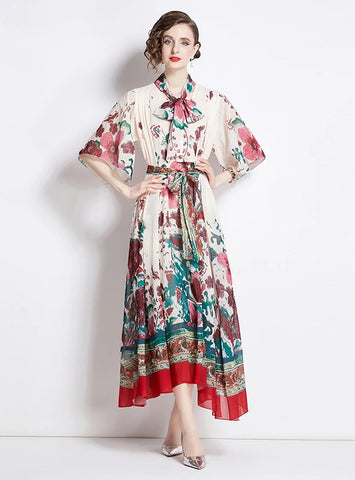LOOSE PRINTED BIG SWING DRESS