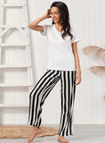 FASHION SHORT-SLEEVED PANTS PAJAMAS HOME CLOTHES SUIT