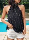 THREE-DIMENSIONAL ORGANZA APPLIQUES TOP