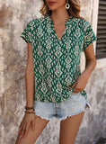 BAT SLEEVE PRINTED TOP SHIRT