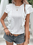 LOTUS LEAF WHITE CASUAL STITCHING SHIRT