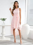 SEXY SLEEVELESS LACE GAUZE DRESS