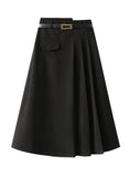 High Waist and Slim Woolen Skirt
