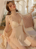 FASHION STEEL RING CHEST PAD GATHERED SUSPENDER PAJAMA