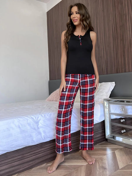 FASHION VEST TROUSERS HOME SLEEPWEAR SUIT