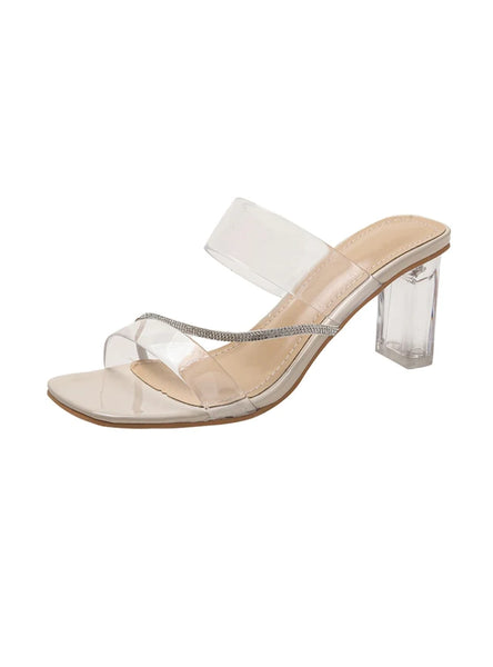 WOMEN WORD TRANSPARENT SANDALS SLIPPER