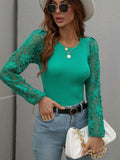 CLASSY CROCHETED HOLLOW PULLOVER ROUND NECK KNITTED SWEATER