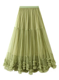 Big Swing Gauze Fungus Lace Skirt
