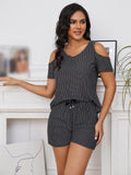 FASHION SUMMER POLKA-DOT SHORT SLEEVE TWO-PIECE SUIT