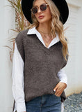 FASHION CASUAL TOP SLEEVELESS V-NECK VEST