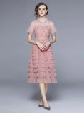 RETRO LACE GAUZE CAKE DRESS