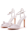 10CM FISHMOUTH HIGH-HEELED PEARL SANDALS