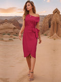 WOMEN ONE SHOULDER DRESS