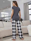 FASHION SHORT-SLEEVED TROUSERS PAJAMAS SUIT