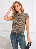 CONTRAST SHORT-SLEEVED SHIRT T-SHIRT