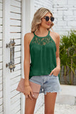 SOLID COLOR LACE STITCHING SUSPENDER VEST