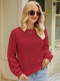 FASHION LOOSE ROUND NECK PULLOVER SWEATER