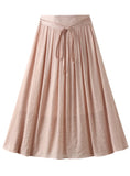WOMEN COTTON AND LINEN SKIRT