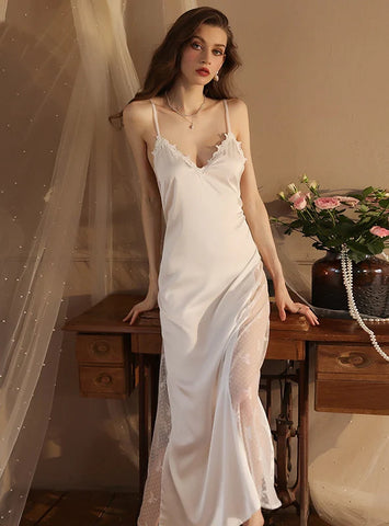 FASHION SEXY SATIN GAUZE SUSPENDER DRESS