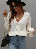FASHION SINGLE-BREASTED KNITTED CARDIGAN LOOSE SWEATER