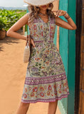SUMMER BOHEMIAN PRINT DRESS