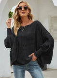 CLASSY LOOSE BAT SLEEVE SWEATER