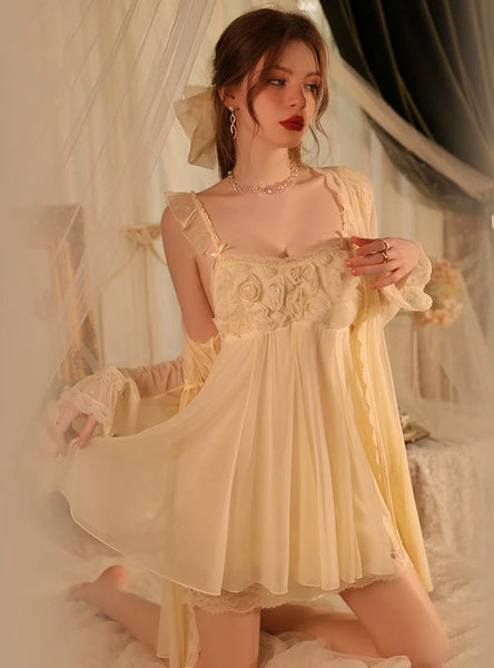 FASHION MESH LACE SUSPENDER NIGHTDRESS