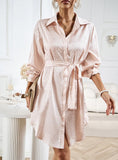 WOMEN LONG SLEEVE SHIRT DRES