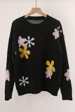 Printed Pullover Floral Sweater