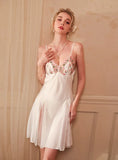 FASHION SATIN ICE SILK STRAPS NIGHTDRESS