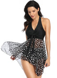 SEXY CROSS-LACE GAUZE SKIRT BIKINI