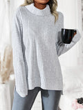 FASHION HIGH-NECKED WOOL-CATCHING KNITTED TOP