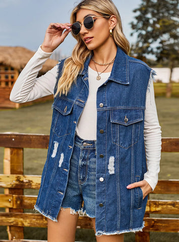 COWBOY SLEEVELESS VEST COAT