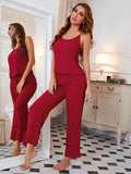 FASHION SUMMER SUSPENDERS HOME PAJAMAS SUIT
