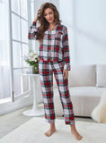 FASHION TOP PANT CONTRAST COLOR HOME SUIT