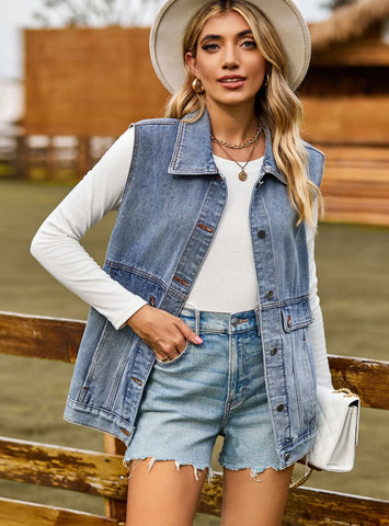 COWBOY SLEEVELESS VEST COAT