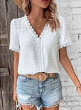 2023V-NECK SOLID COLOR BLOUSE SHIRTS