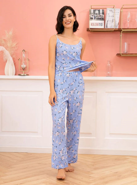 FASHION STRAPLESS SUSPENDERS TROUSERS PAJAMAS SUIT