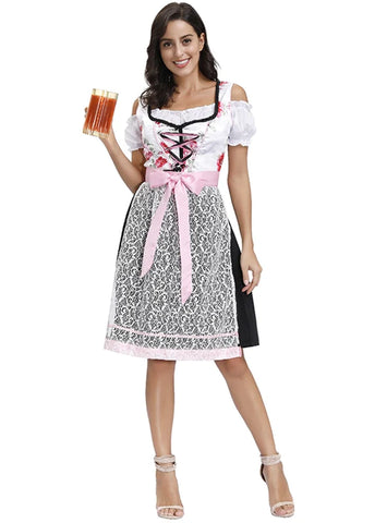 CLASSY GERMAN BEER GIRL FLOWER DRESS