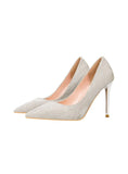 SHINY HIGH-HEELED POINTED THIN HEELS SHOES